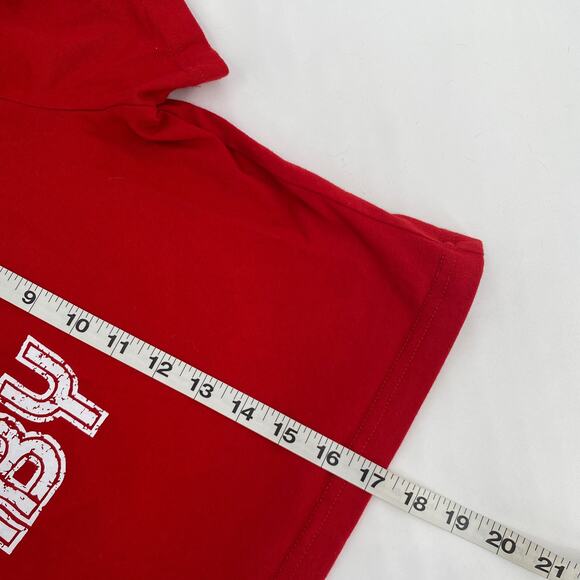 Colsie Santa Baby Crew Neck Short Sleeve Crop Tee Red Size Small - Picture 7 of 7